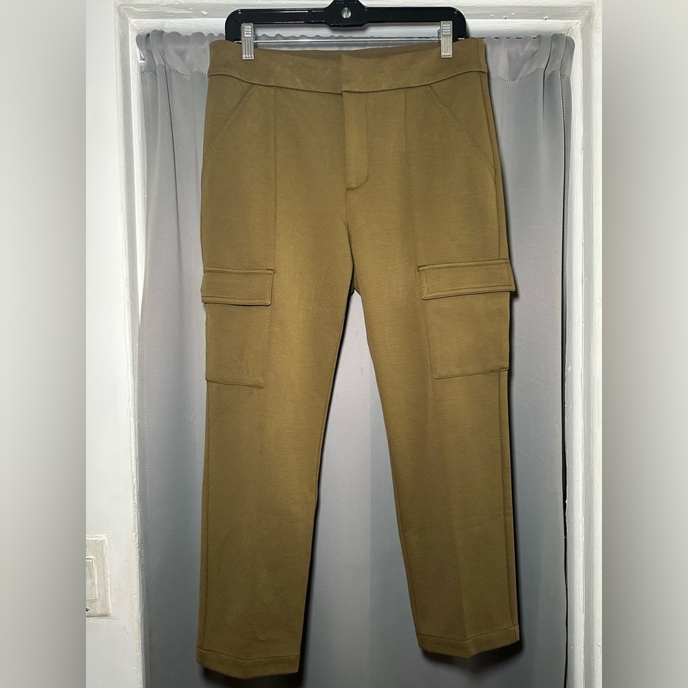 By Anthropologie The Essential Slim Olive Knit Cargo Pants Size 10P